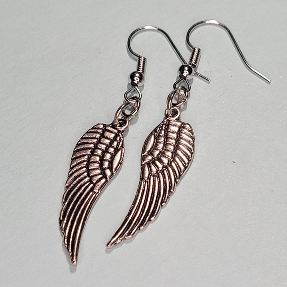 Angel Wings Silver Plated Earring Set - Picture 3 of 3
